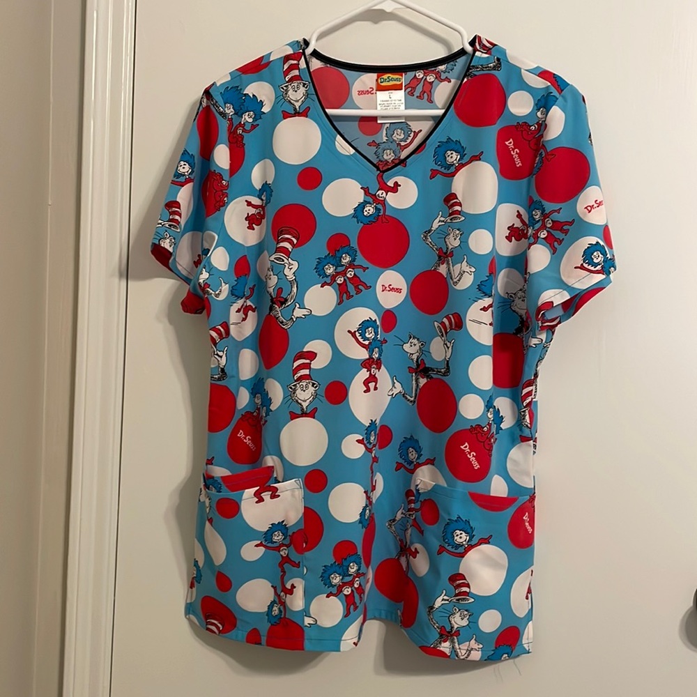 NWOT Dr Seuss scrub top